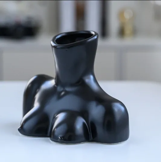 Nordic ceramic vases, female busts, human body vases flower arranging pieces