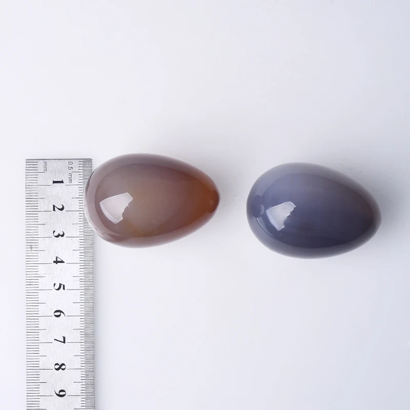 Оптовая продажа высококачественное яйцо Yoni Grey Agate натуральное целебное Хрустальное ручная резьба для подарков
