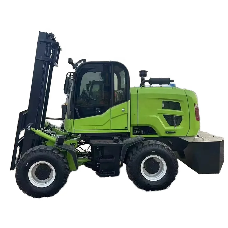 Hydraulic Off Road Forklifts Truck 3 Ton 3.5 Ton 4 Ton 5 Ton 4x4 All Rough Terrain Forklift with Multifunctional Attachment