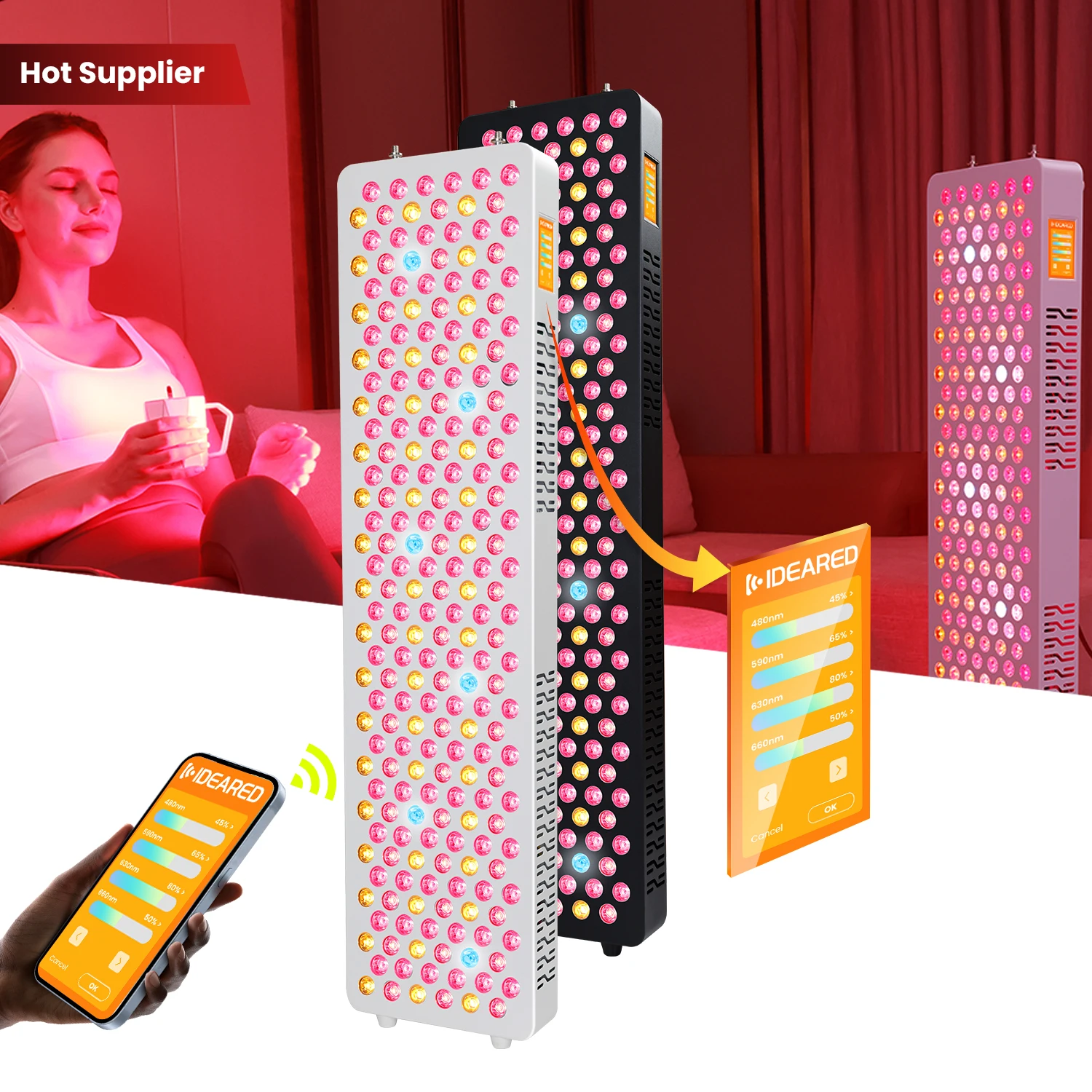 Medical Grade BeautyRLPro300 5w dual chips 9 wavelengths led panel light  red light panel infrared light therapy for pain relief