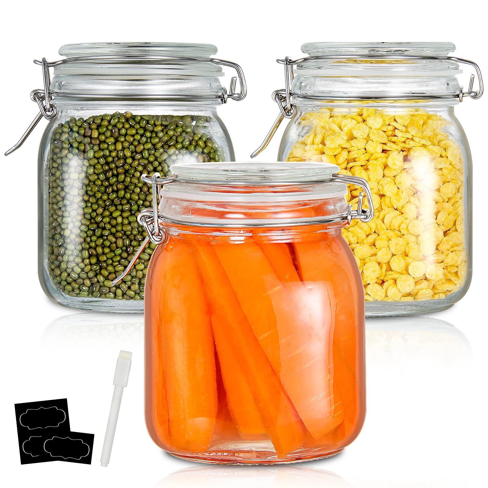 Круглая воздухонепроницаемая стеклянная банка с крылом герметичные прокладки резиновые для консервов маринованных овощей