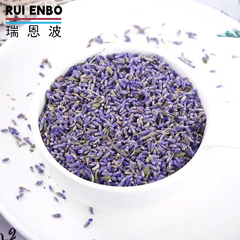 Organic Bulk Loose Green Tea with Fresh jasmine Flavor Dried Lavender Buds and Lavender Flowers Steamed Lavender Tea