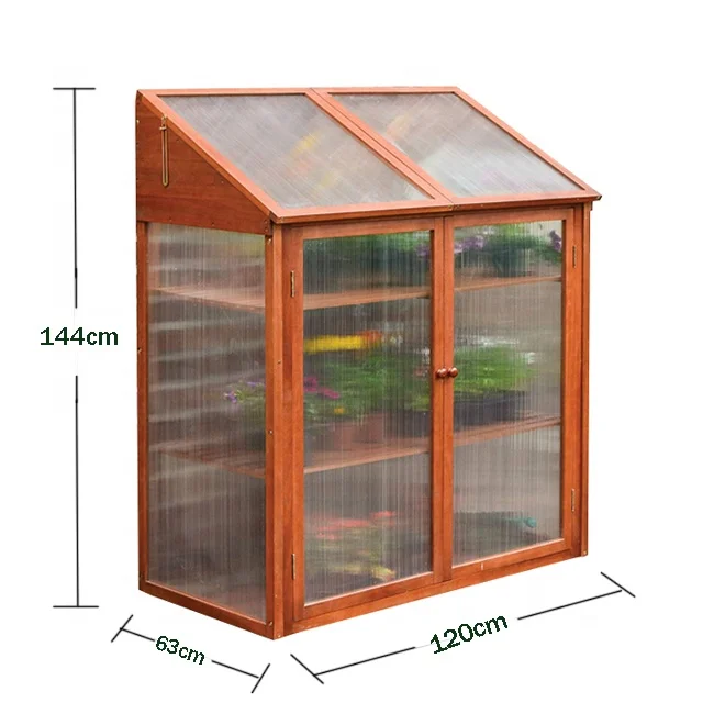 Low cost outdoor backyard agricultural garden wooden cold frame smart commercial multi greenhouse for patio