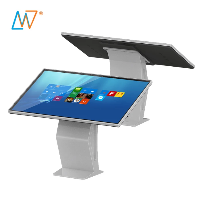 65inch Slim Frame Android Tv Led Totem Touch Monitor Display Information Camera Floor Stand Kiosk