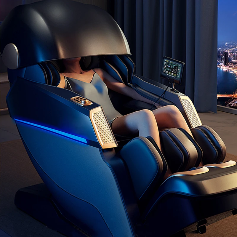 Роскошное массажное кресло AI voice 4D для терапии всего тела с Подогревом Шиацу