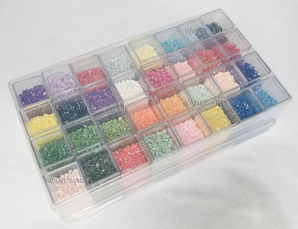 Wholesale High End RESIN Square Diamond Painting AB Drills DMC 5D Diamond Painting Resin Material AB Beads No Holes on Bottom