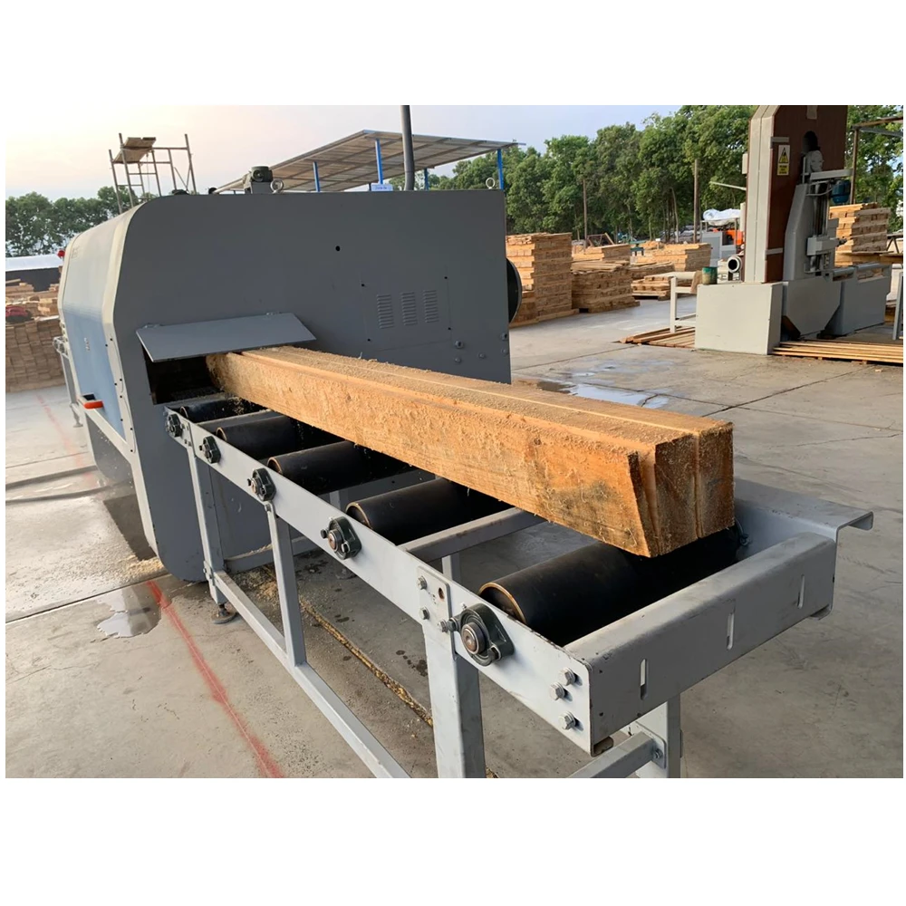 Square Timber Wood Cutting Multi Rip Saw Machine