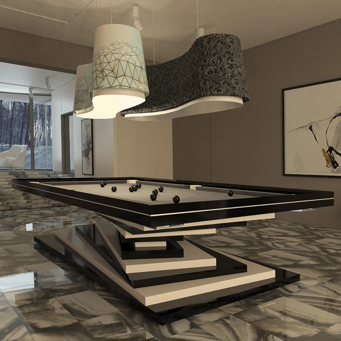 High end professional custom solid wood 7ft/8ft/9ft best billiard table modern luxury design indoor pool table