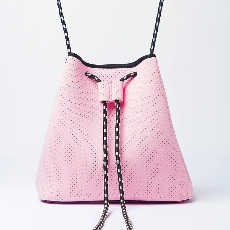 Customized Waterproof Pink Perforated Neoprene Sling Crossbody Bag