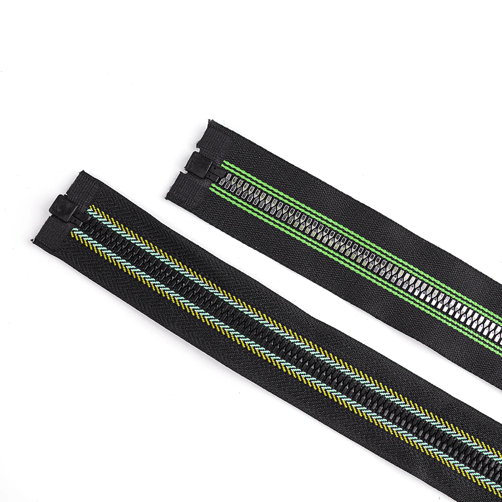 High Quality Low price Corn Teeth Plating Customized Color No.5 Open End Plastic Zipper For Garment