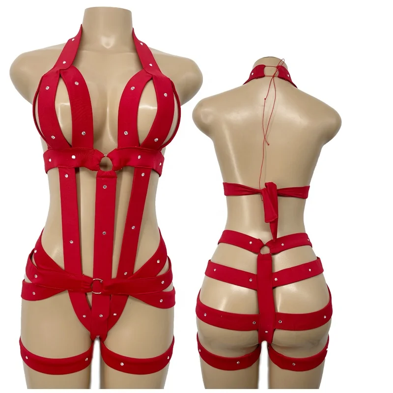 Vadulyer Wholesale Custom Sexy Pole Dance Clothes Stripper Tassel Rhinestones Stripper Outfits