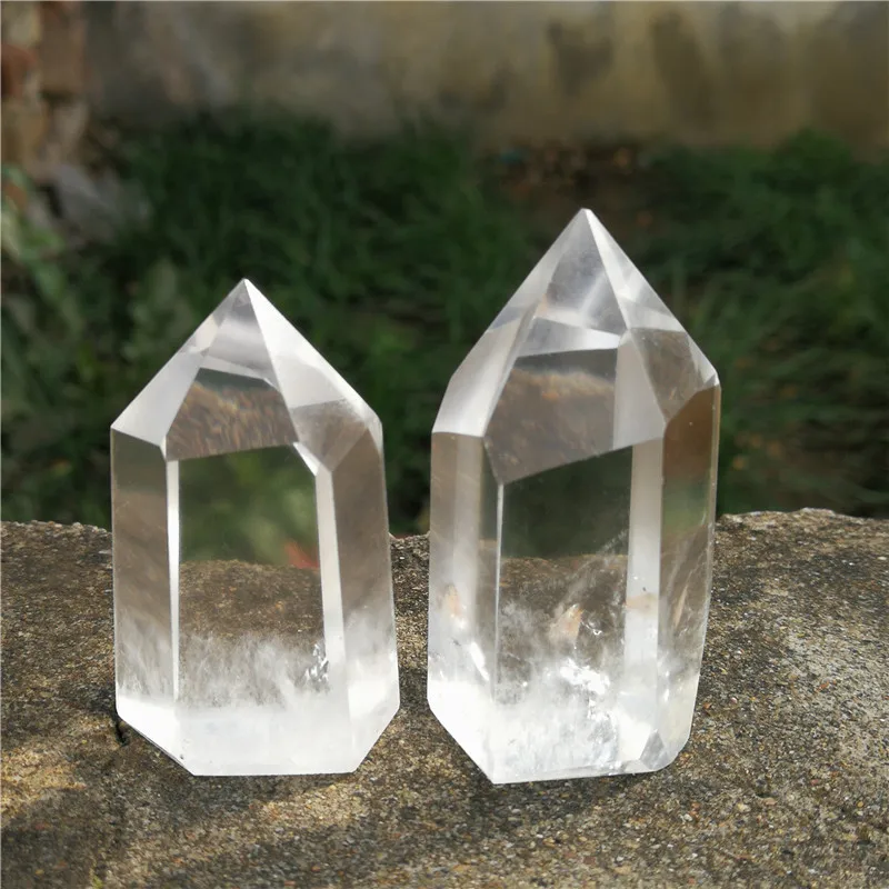 Natural clear quartz point white crystal rod crystal point tower for sale