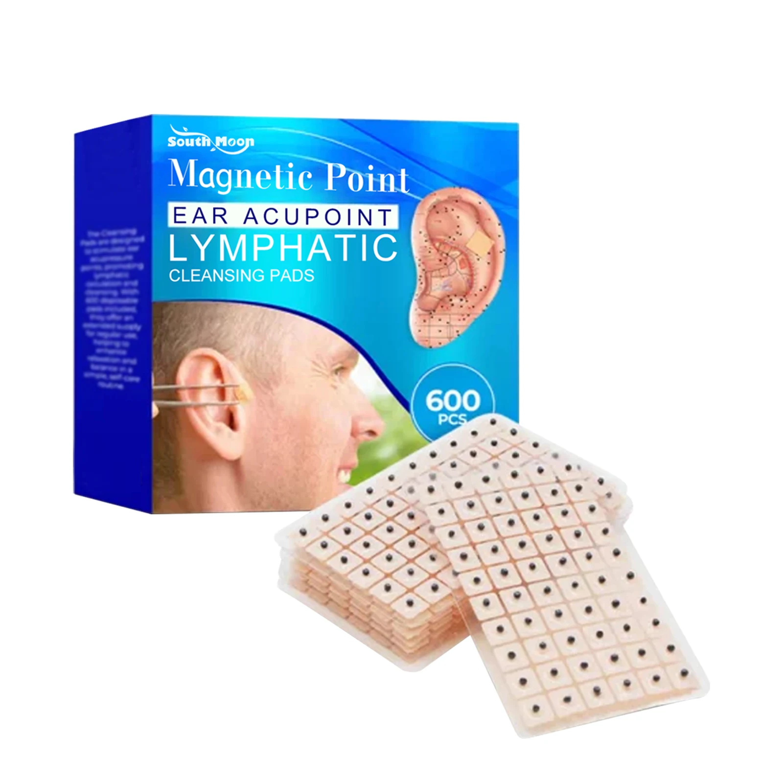 Hot trending products 2024 health care patch magnetic point ear acupoint lymphatic cleansing pads for reduce lymphadenectasis