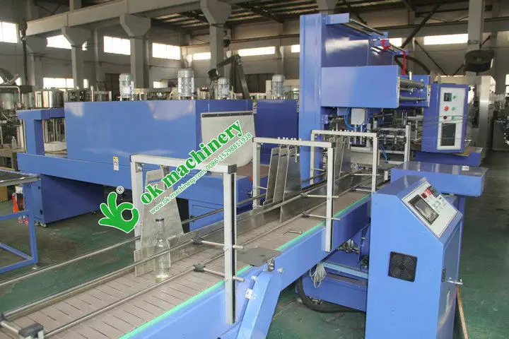 Full Automatic Water / Beverage Film Shrink Wrapping Machine For Pet Bottle