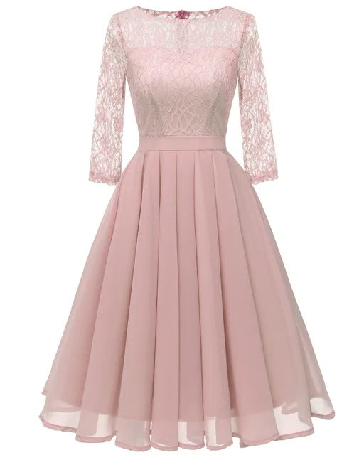 New Arrival Christmas Pleated Chiffon Purple Lace Women Dresses Evening Party Stunning Dress Fall Elegant Vintage Vestidos