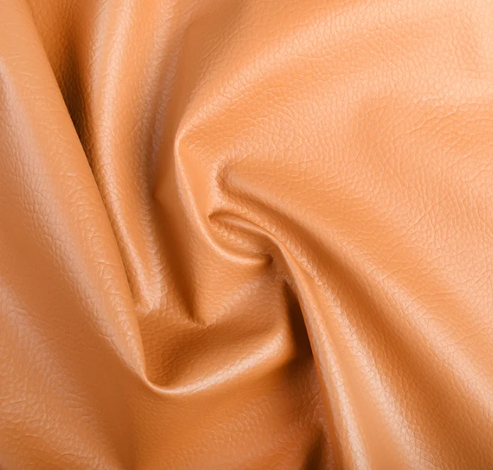Soft Vinyl Roll Sofa Litchi Grain PVC Leather Fabric Material