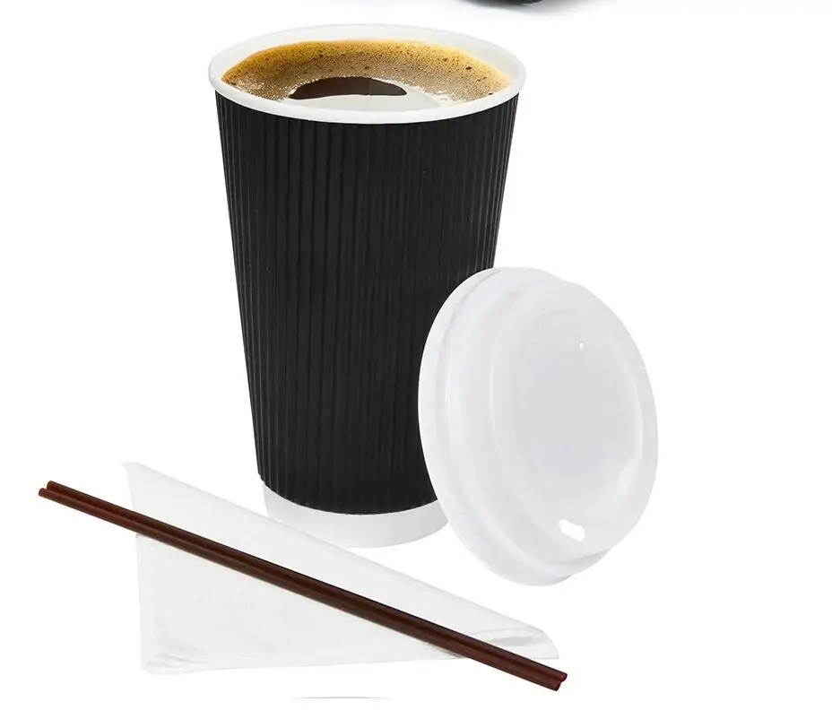 Single Wall 4 oz/5 oz Disposable Coffee Paper Cups With Lids