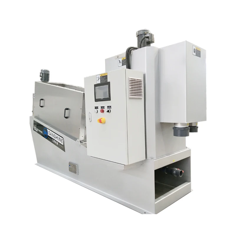 pharmacy wastewater treatment boeep automated multi-disc volute press screw sludge dewatering machine