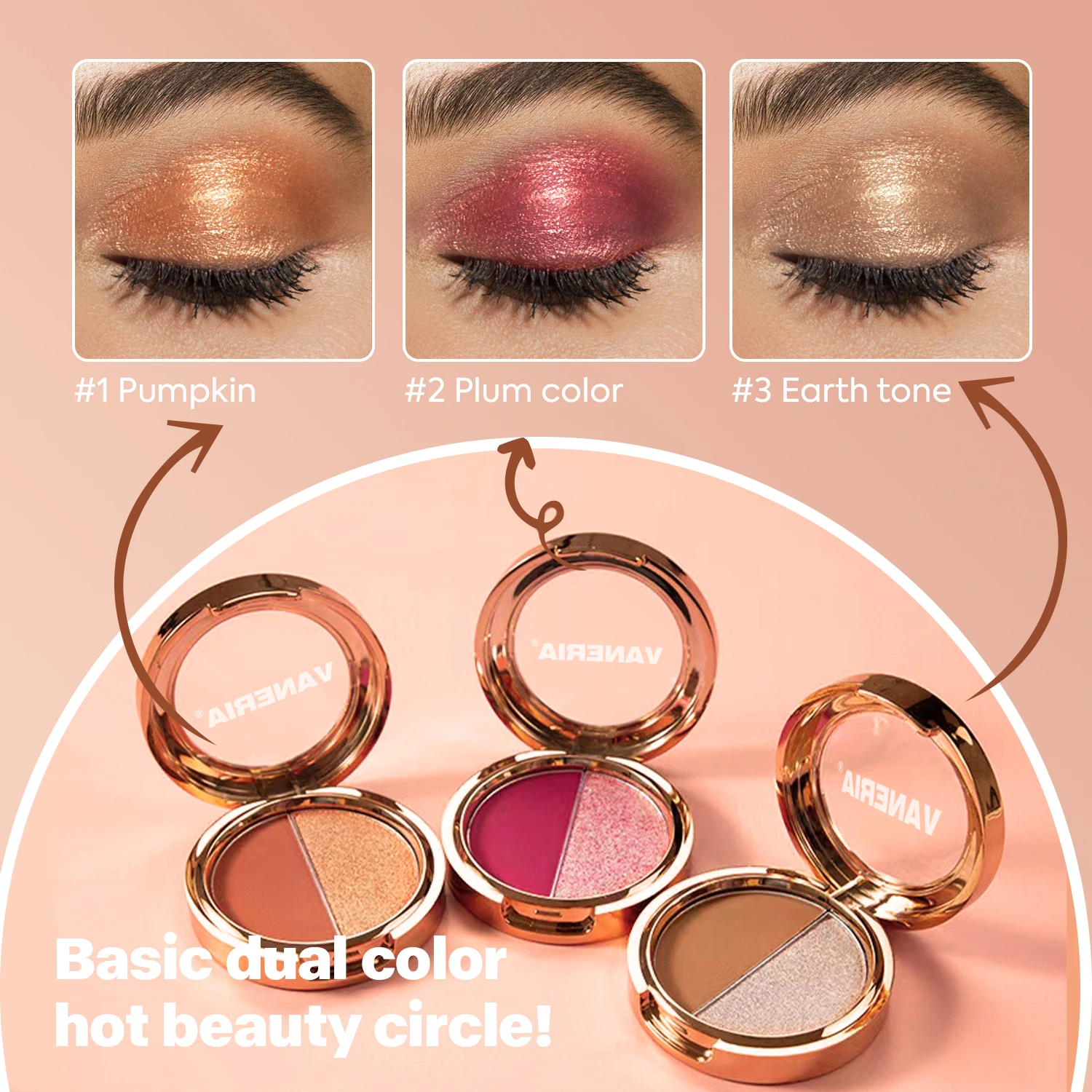 Eyeshadow Palette Private Label Matte Eye Shadow Makeup High Pigmented Naturing-Looking Glitter Eyeshadow