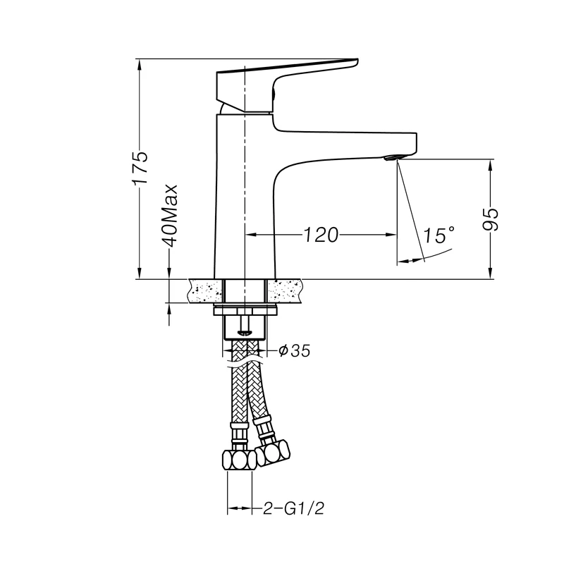 D1809 single handle water dispenser type deck mounted bath mixer tap