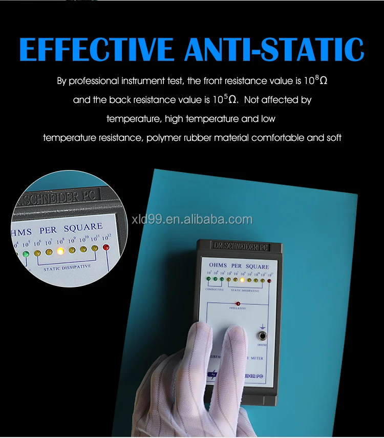 antistatic rubber anti-static grounding poimt floor green anti static table workbench esd-mat roll full antifatigue esd mat