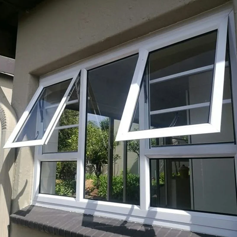 Extra Wide Top-Hung Windows Outswing Exterior Waterproof Metal Double Glazing Aluminum Awning Window For House