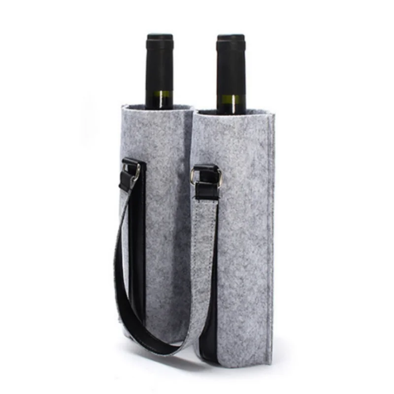 HOT Sale Felt bag Custom printing China 2022 felt tote bag Carriers 6 bottles felt wine bag