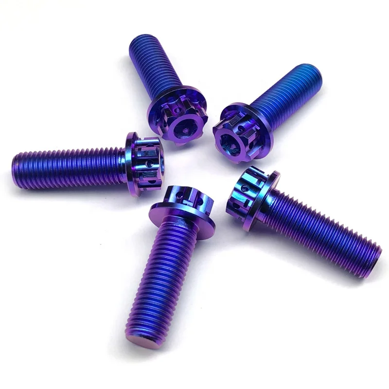 Blue Purple titanium bolts Set For Vespa GST Front Wheel