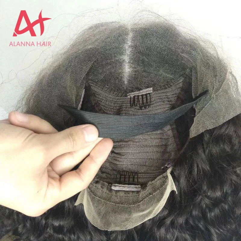 Free Shipping 180% Density Swiss Lace Wig Natural Color Cambodian Water Wavy Human Hair Lace Front Wig With Baby Hair