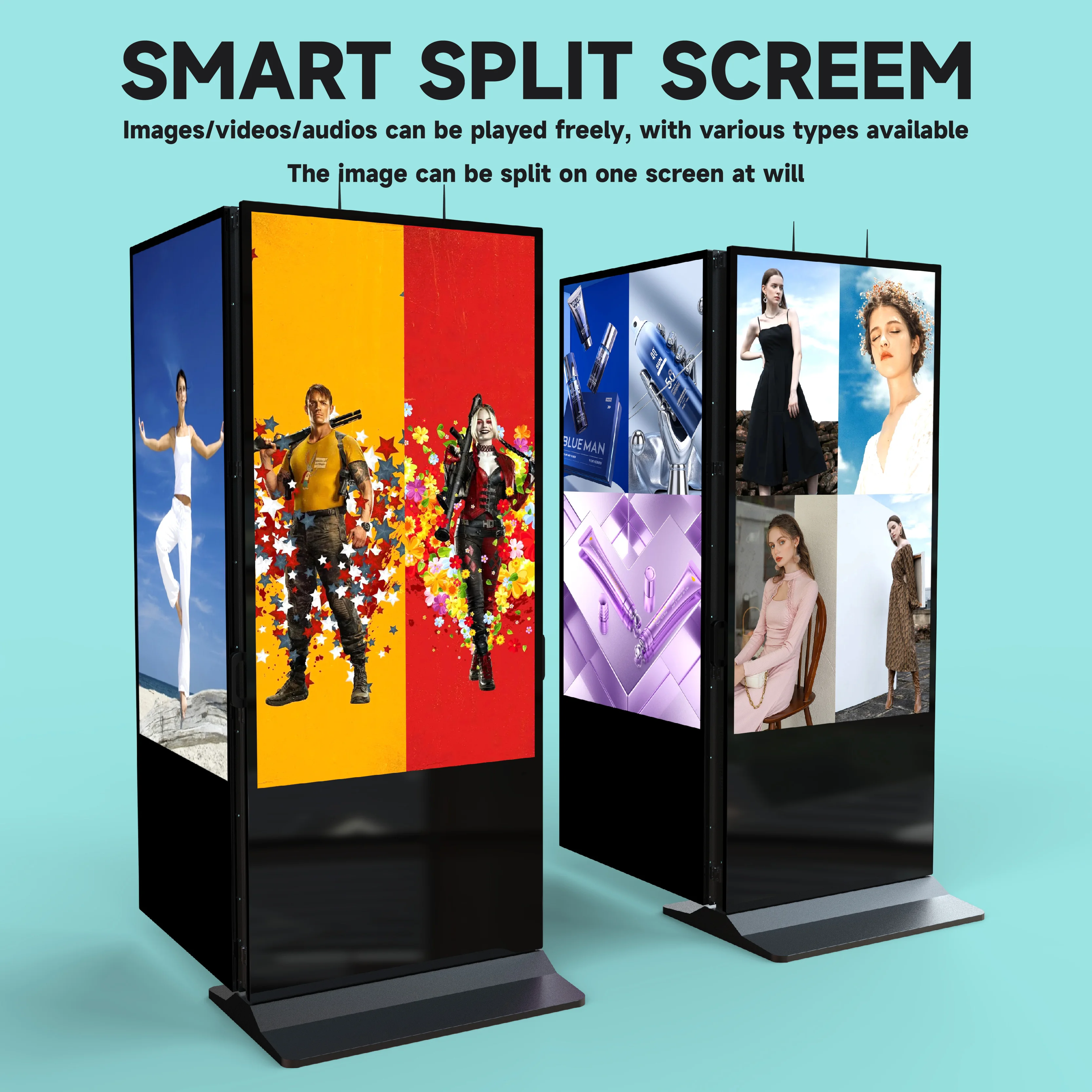 Floor Standing Digital Signage and Display Android WIFI IPS Touch Screen Kiosk Indoor FHD LCD Smart Advertising Video Players