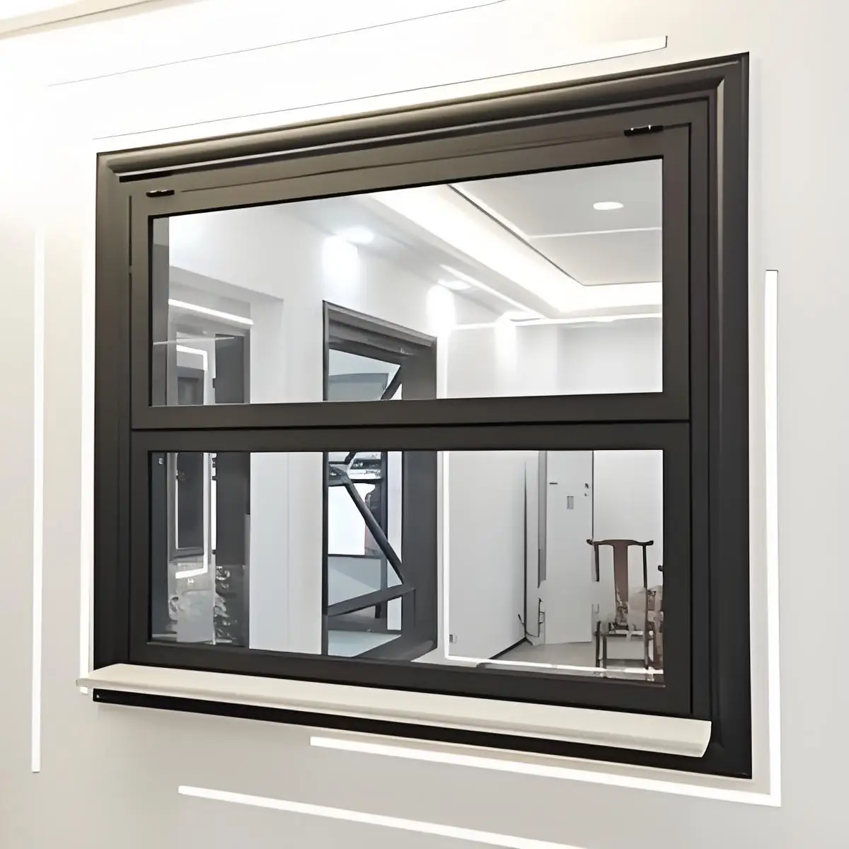 Model Designs Customized Horizontal Sliding Window Thermal Break Double Glazed Aluminium Alloy Doors And Windows For Sale