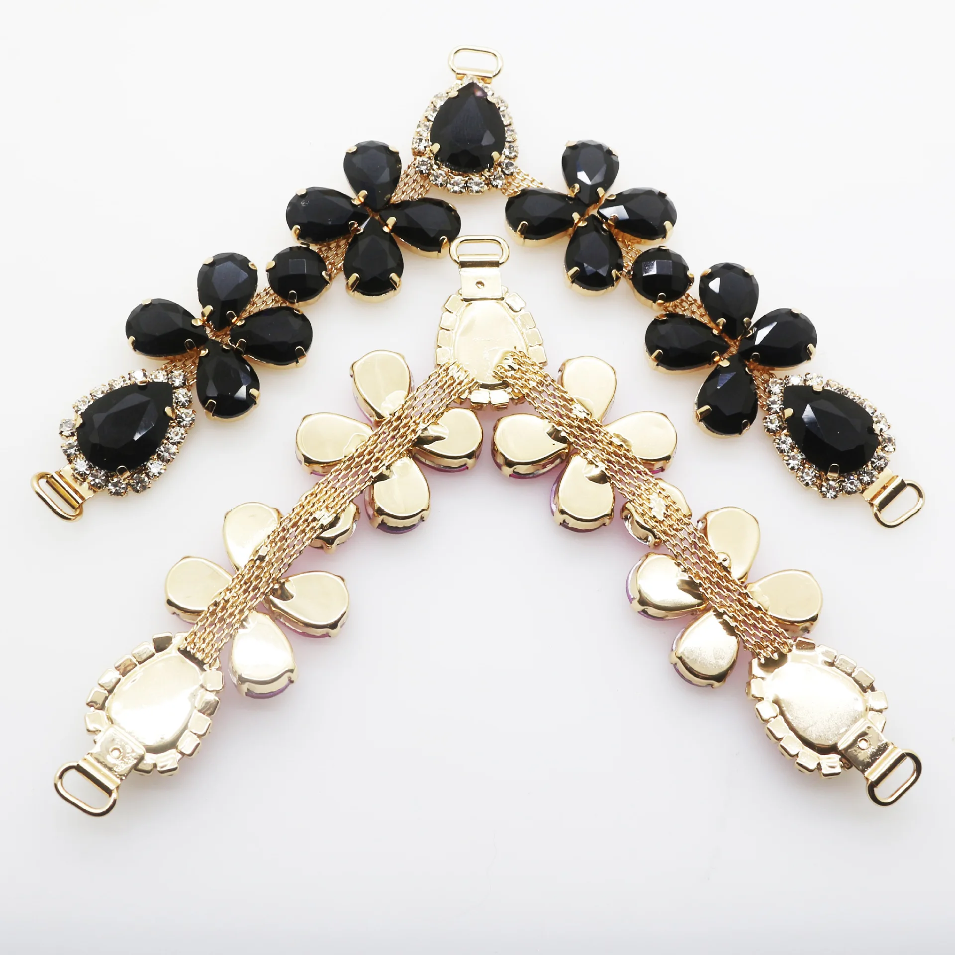 Wholesale Crystal Shoe Decoration Rhinestone Shoe Ornament Rhinestone Bag Buckle LSSD889