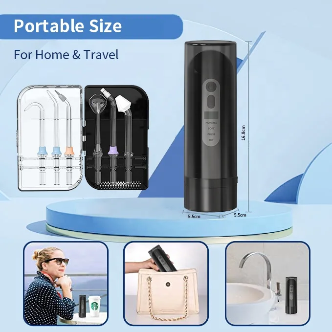 DIY Pressure Level Dentist Care Portable Teeth Jet Electronic Hydro Capsule Flosser Dental Water Irrigator for Teeth Cleaning