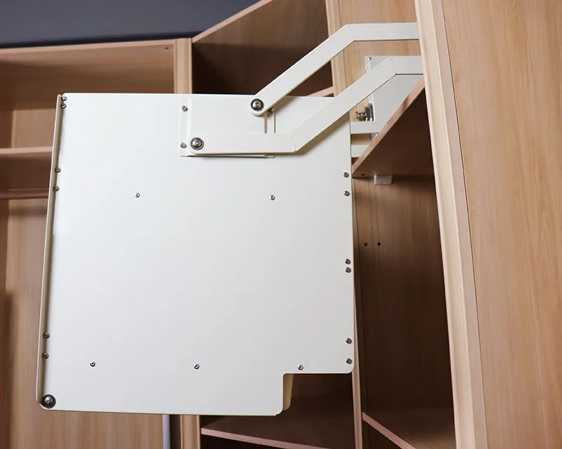 elevator basket high cabinet hanging basket pantry organizer pull down shelf rack