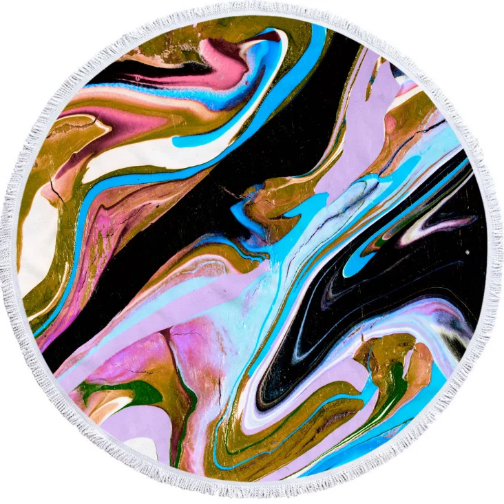 Colorful Quicksand Pattern Microfiber Shower Bath Towel Travel Blanket Swimming Cover