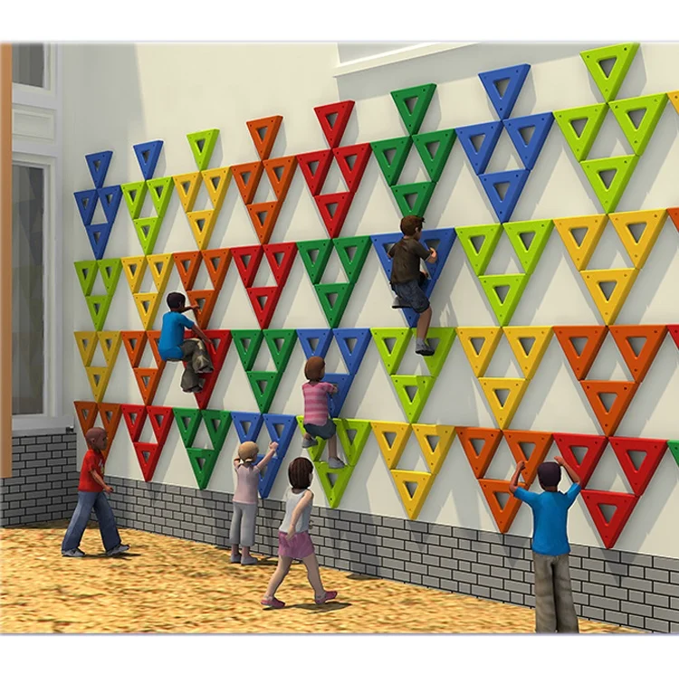 Colorful durable eco-friendly plastic  triangle challenge climbing toys  for kids flexible