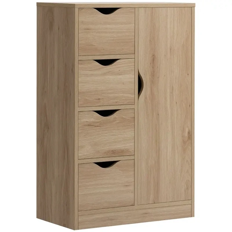 Factory custom spot freestanding lockers with 4 drawers and doors floor-to-ceiling cabinet white wood grain two colors