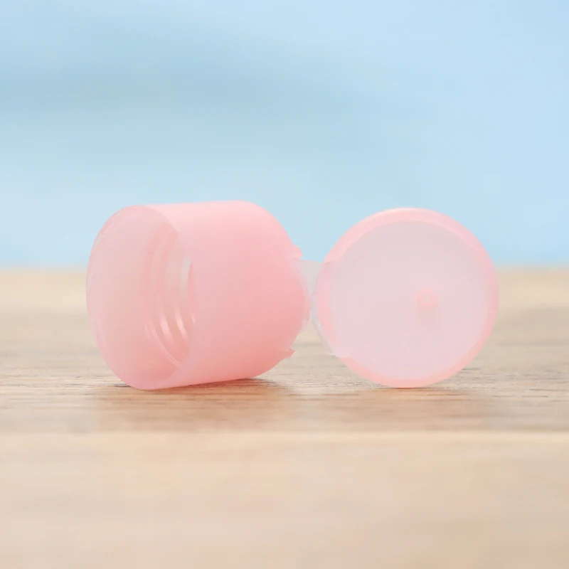 Customized Idealpak  24/410 Plastic Flip Top Cap Matt Pink Flip Top Cap For Bottles