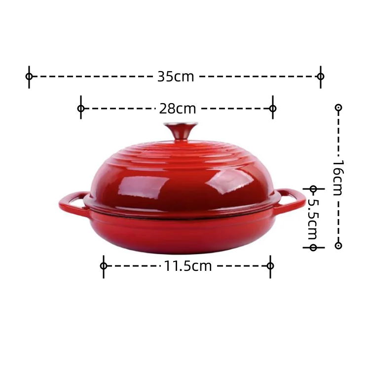Household Items 6 Quart Nonstick Baking Bread Pot Enameled Cast Iron Cookware Dutch Oven