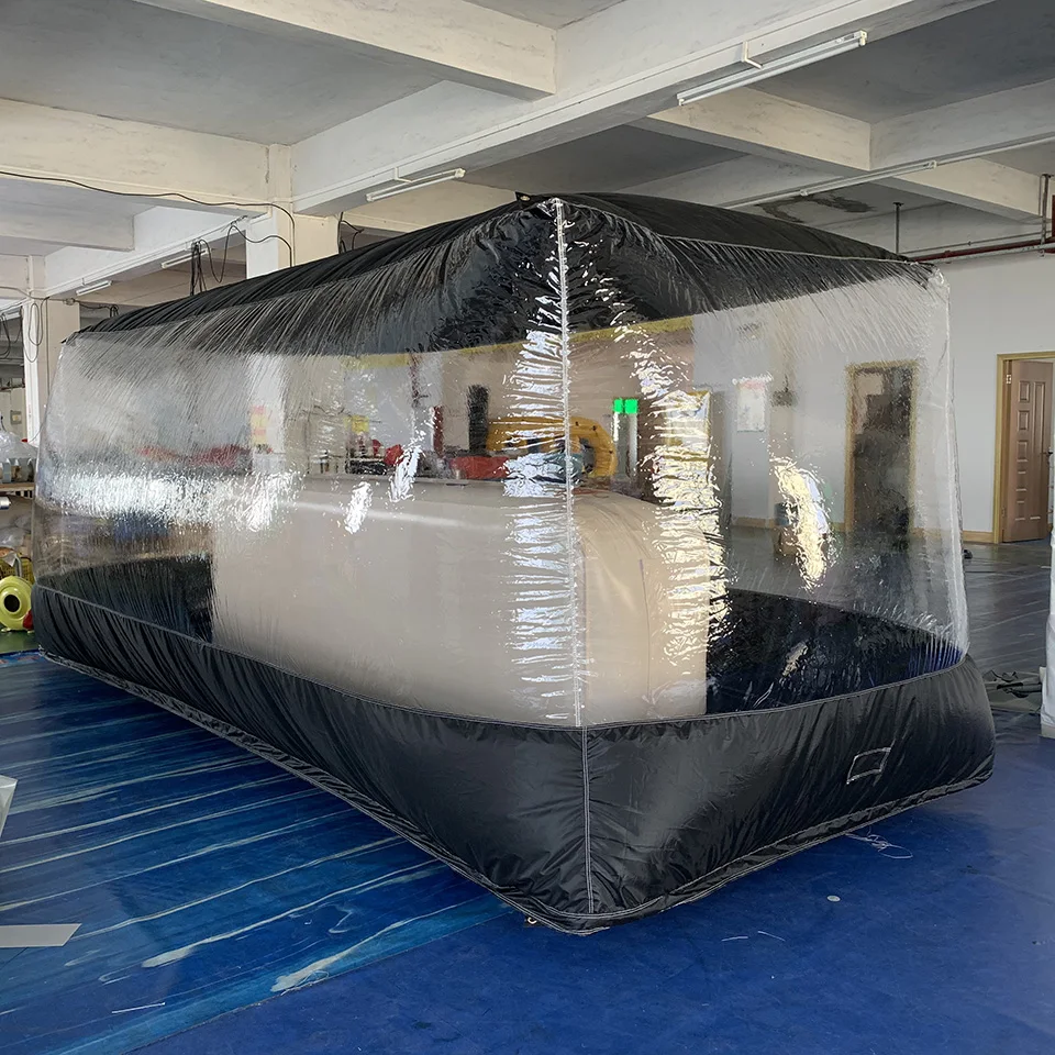Transparent Outdoor Inflatable Car Cover Bubble Tent Garage