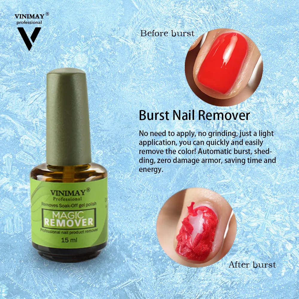 Vinimay Professional Easy Removes Soak Off Gel Polish Magic Remover Nail Polish Burst and Fast Remover Nail Wholesale