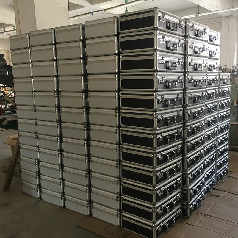 Custom Aluminum Hard Shell Case with Foam Safety Hinges Design Aluminum Hard Case Portable Aluminum Tool Case