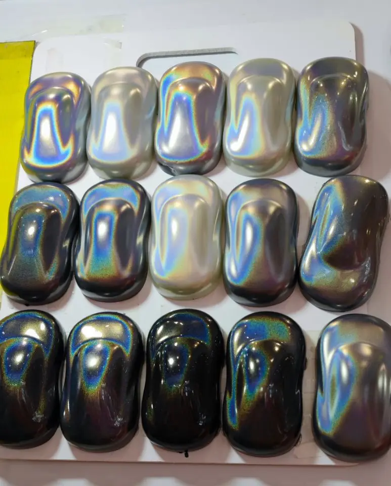 Intense chrome Mirror Fine  Holo Car Paint Pearl Pigment Powder -15-20um Holographic Automotive Paint Pigment
