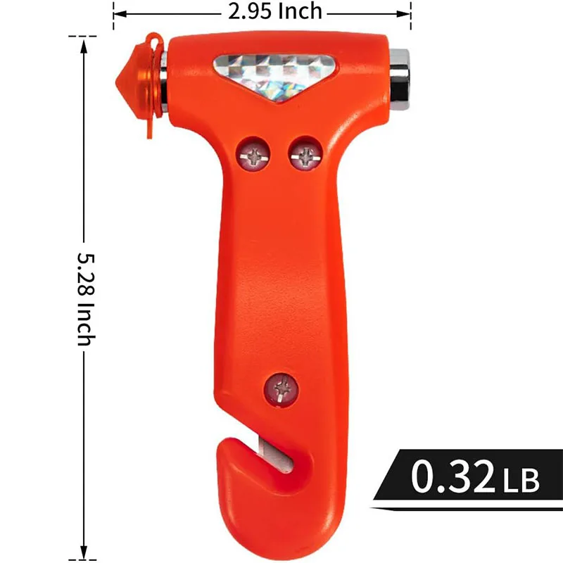 Car Safety Hammer, 3-in-1 Emergency Escape Tool with One Second Window Breaker and Seat Belt Cutter