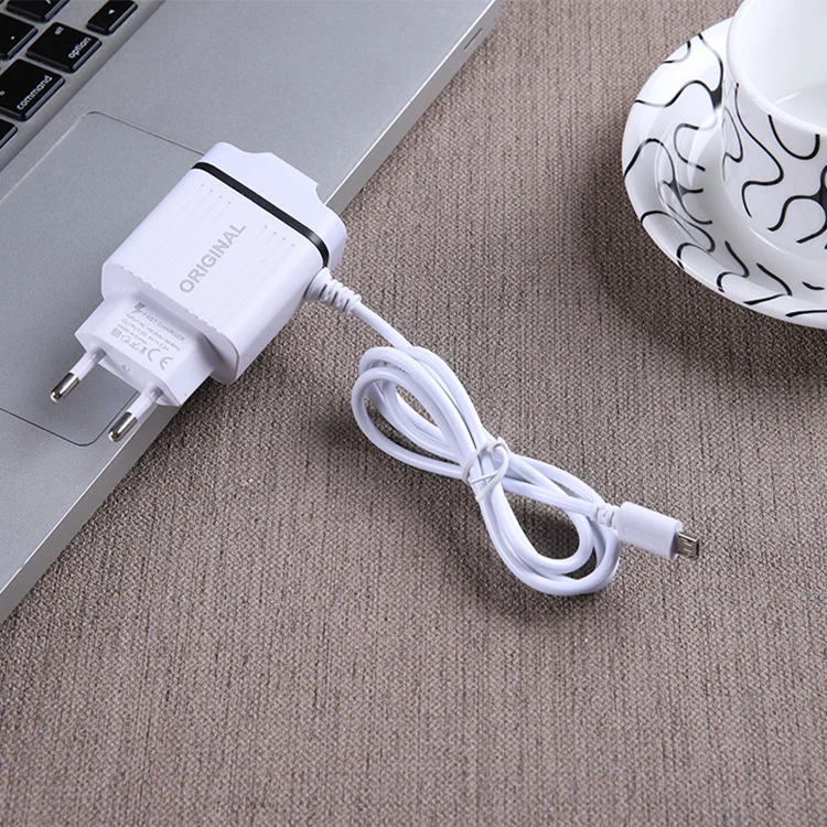 Заводская цена, 2 USB портативное зарядное устройство для мобильного телефона с V8 микро usb кабелем, светодиодная подсветка