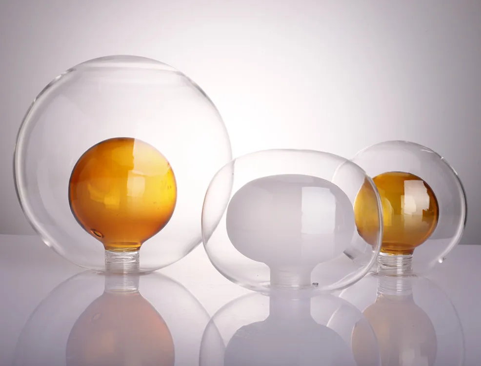 Индивидуальный современный подвесной светильник из боросиликатного шара с матовым стеклом