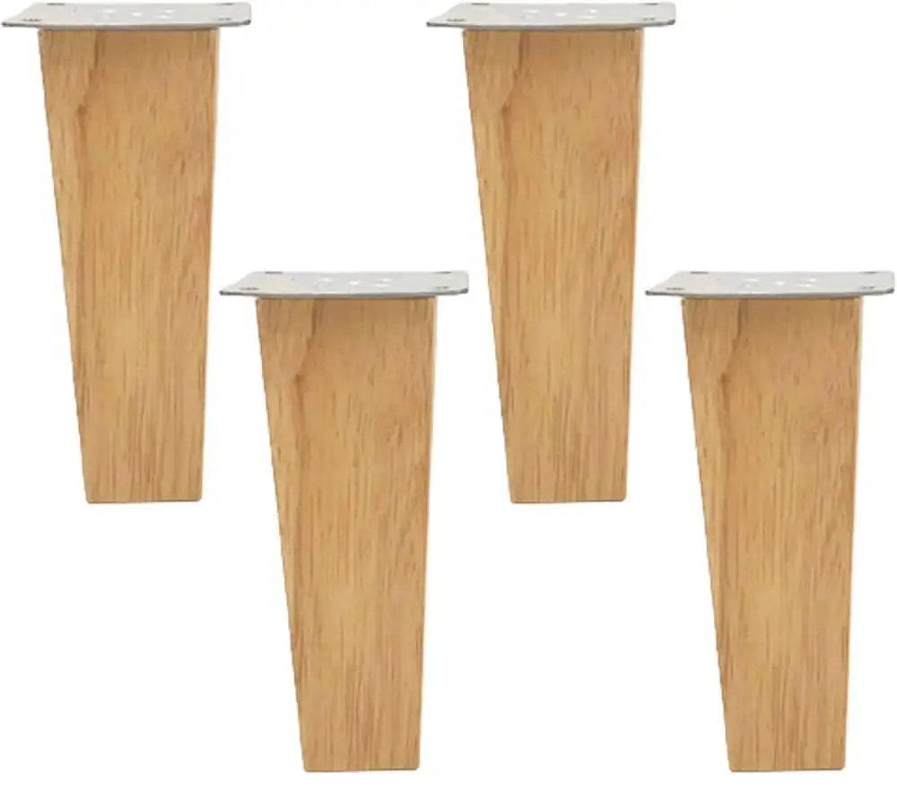 Solid Oak Table Cabinet Legs Wood the Hairpin Couch Legs with Mounting Iron for Furniture Support Legs Tapered Wooden SofaLegs