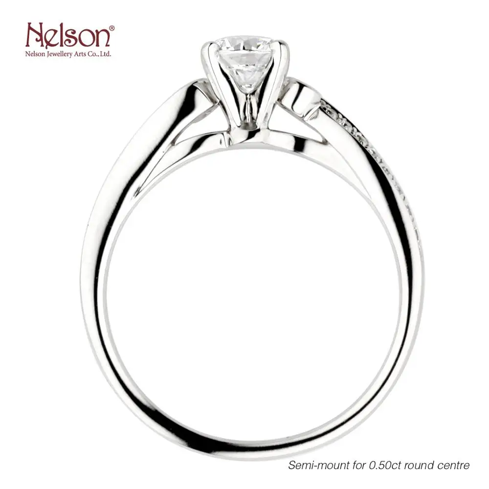 Award Winning Factory OEM ODM Wholesale price Daily Wear Fashionable 18K 750 White Gold Diamond Party Semi-Mount Rings For Women