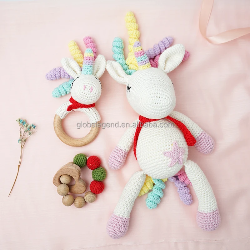 Crochet Sheep Amigurumi 100% Handmade Bunny Toys Cotton Reindeer Crochet Doll Handmade for Children