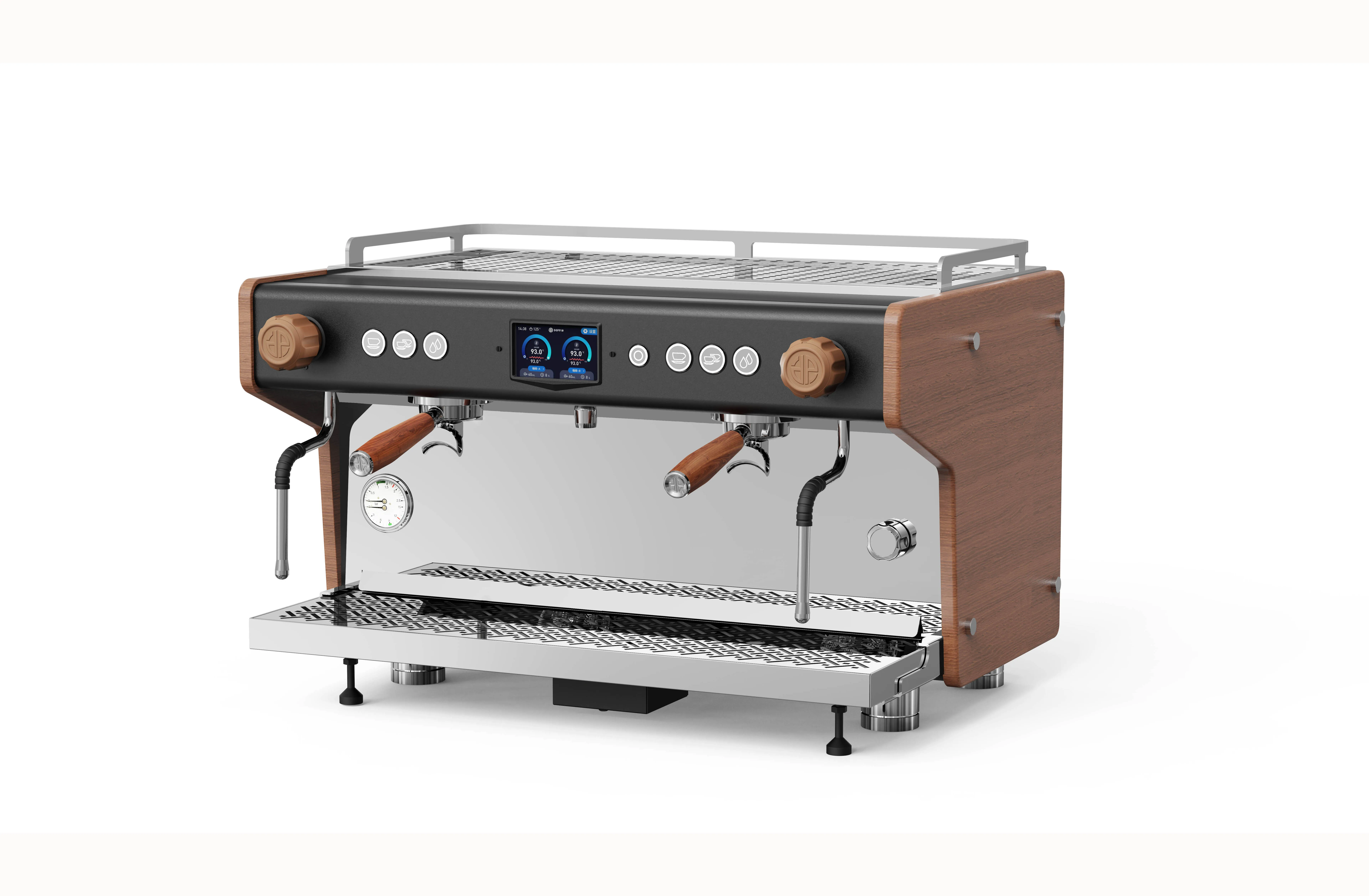 One Group Semi-automatic Commercial 9 bar Stainless Steel Espresso Coffee Machine with Flow Control